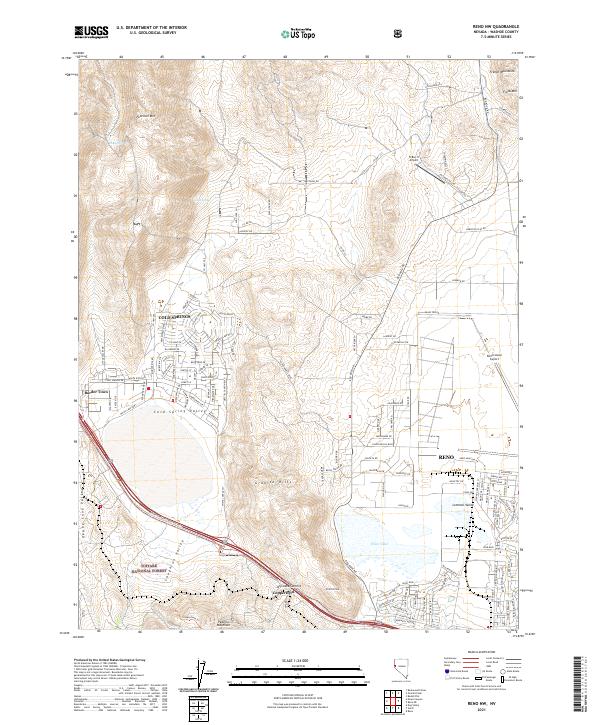 US Topo 7.5-minute map for Reno NW NV