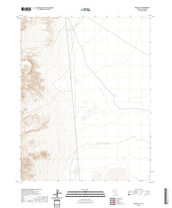 US Topo 7.5-minute map for Reveille SE NV