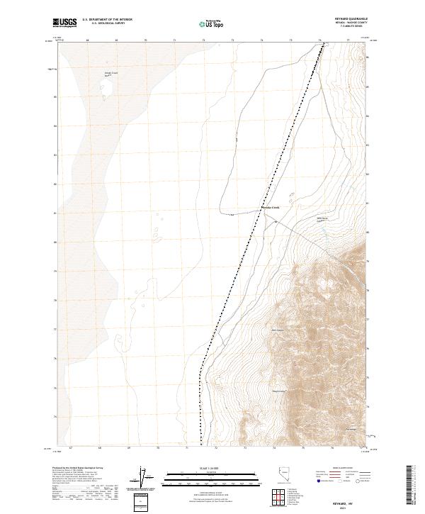 US Topo 7.5-minute map for Reynard NV