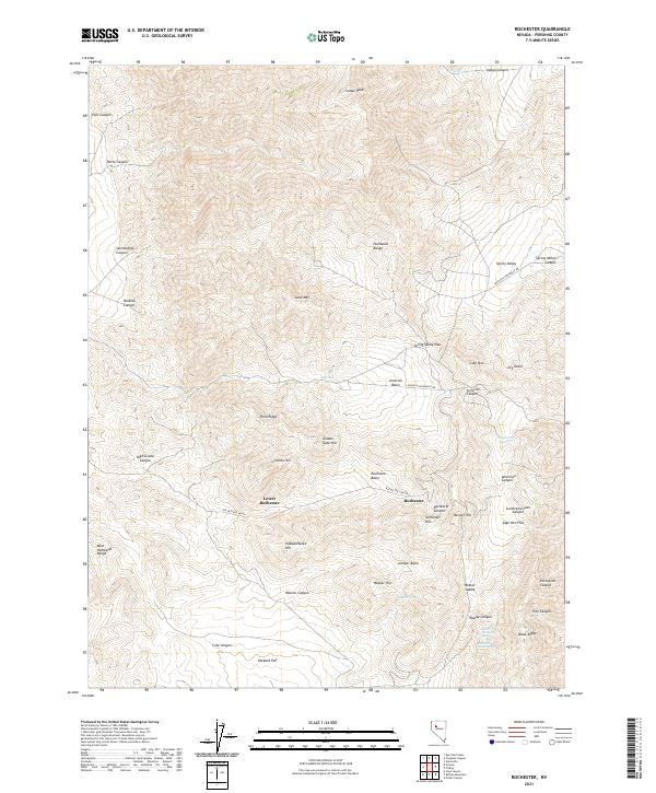 US Topo 7.5-minute map for Rochester NV