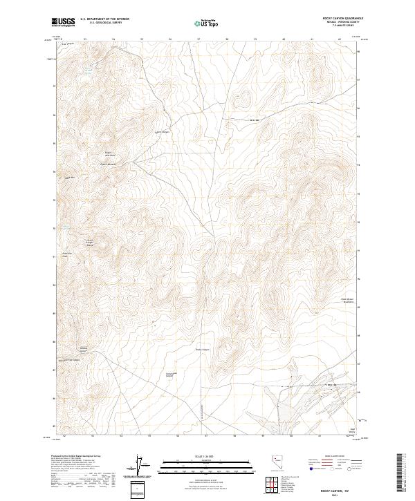 US Topo 7.5-minute map for Rocky Canyon NV