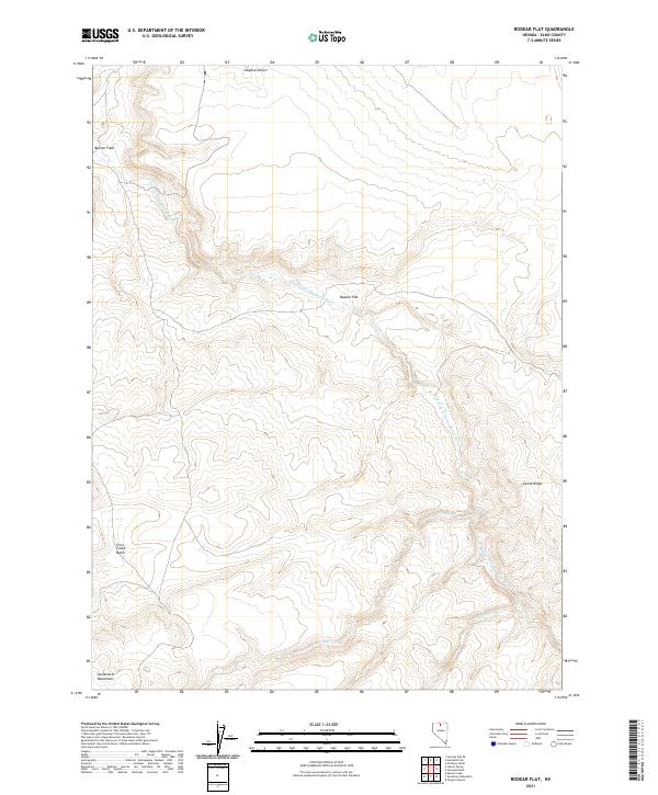 US Topo 7.5-minute map for Rodear Flat NV