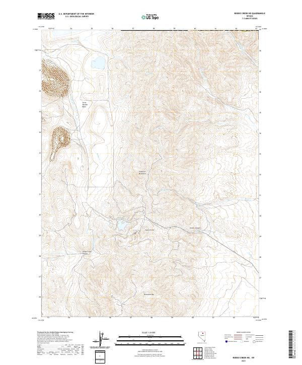 US Topo 7.5-minute map for Rodeo Creek NE NV