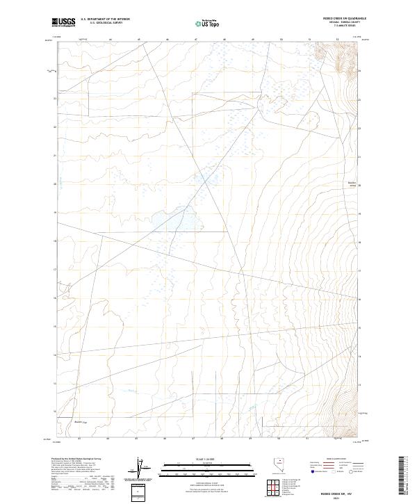 US Topo 7.5-minute map for Rodeo Creek SW NV