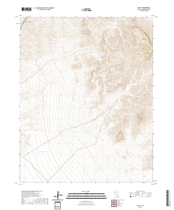 US Topo 7.5-minute map for Rox NE NV