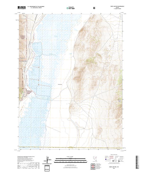 US Topo 7.5-minute map for Ruby Lake NW NV