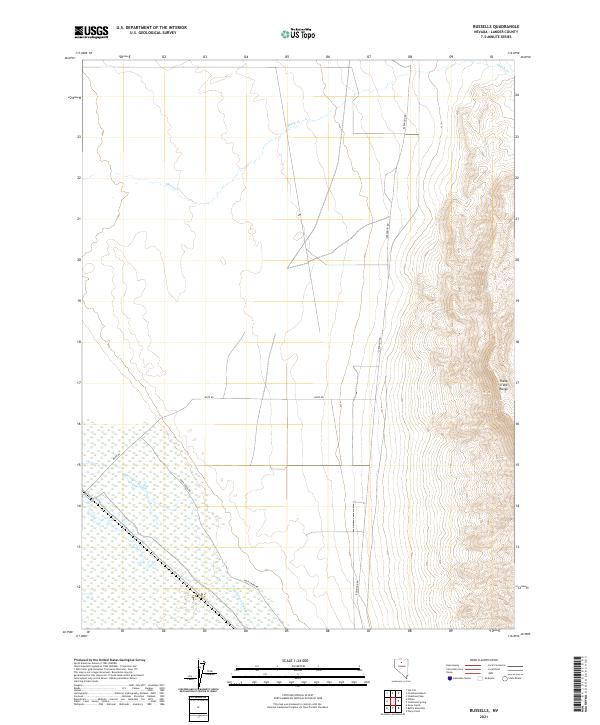 US Topo 7.5-minute map for Russells NV