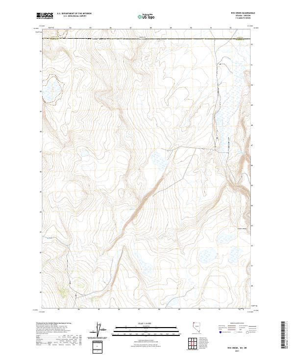 US Topo 7.5-minute map for Rye Creek NVOR