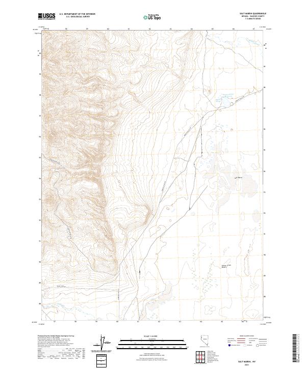 US Topo 7.5-minute map for Salt Marsh NV