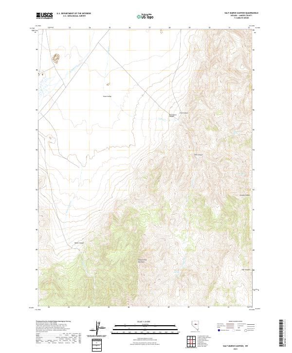 US Topo 7.5-minute map for Salt Marsh Canyon NV