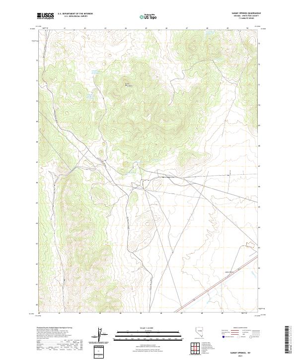 US Topo 7.5-minute map for Sammy Springs NV