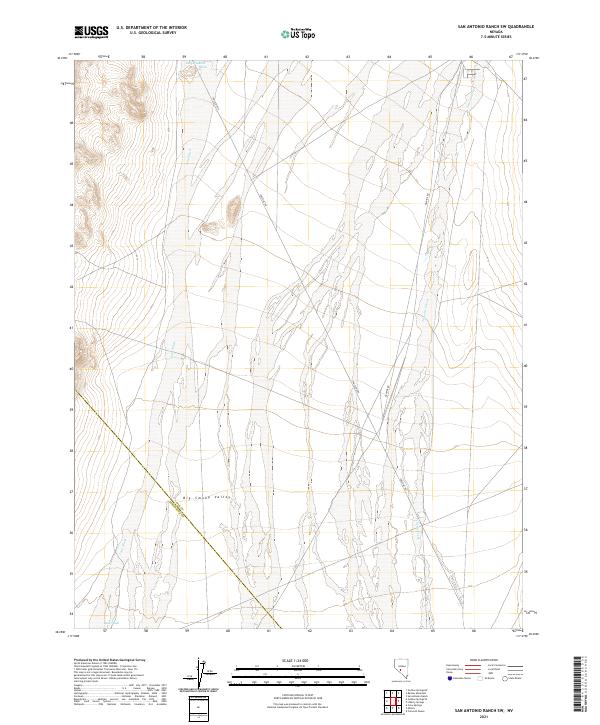 US Topo 7.5-minute map for San Antonio Ranch SW NV