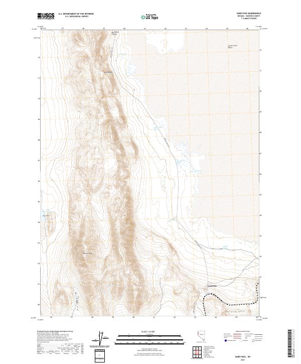 US Topo 7.5-minute map for Sand Pass NV