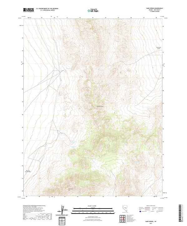 US Topo 7.5-minute map for Sand Spring NV