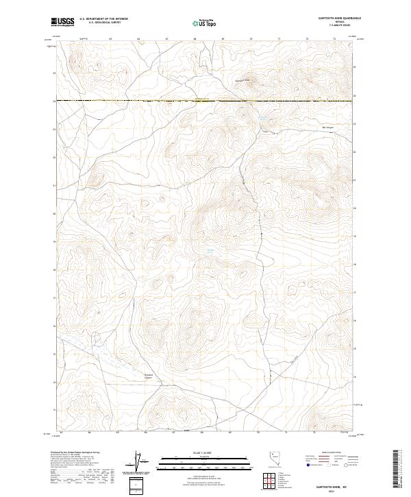 US Topo 7.5-minute map for Sawtooth Knob NV