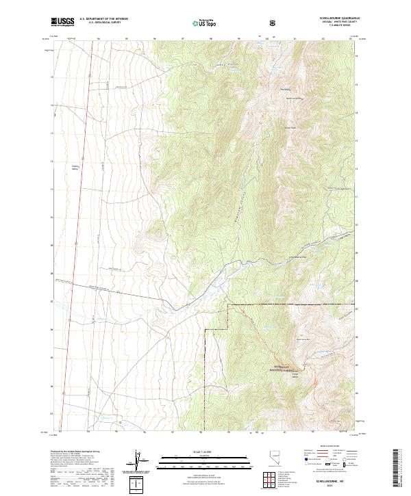 US Topo 7.5-minute map for Schellbourne NV