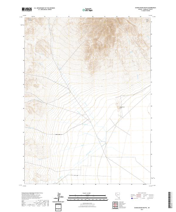 US Topo 7.5-minute map for Schoolhouse Butte NV