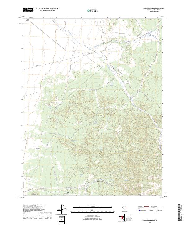 US Topo 7.5-minute map for Schoolmarm Basin NV