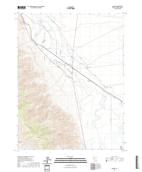 US Topo 7.5-minute map for Schurz NV