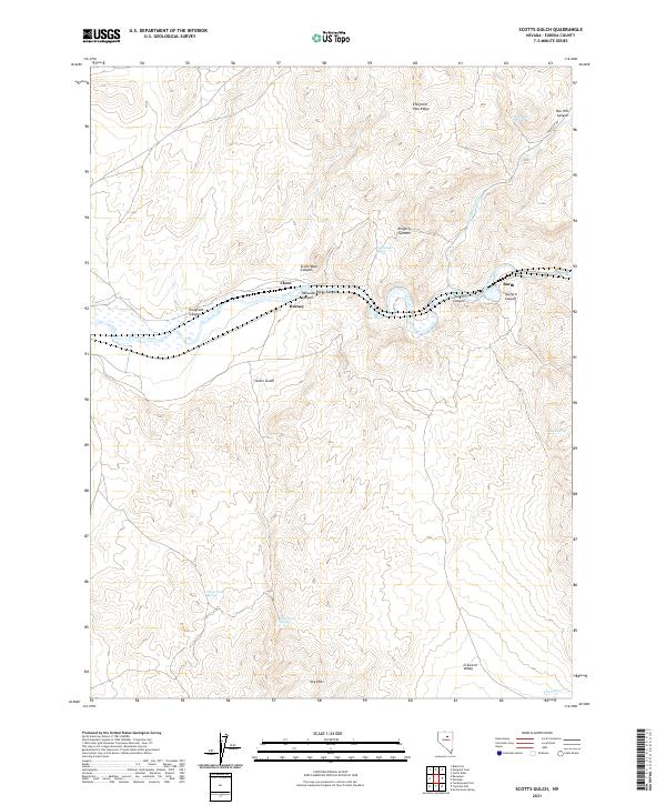 US Topo 7.5-minute map for Scotts Gulch NV