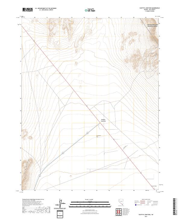 US Topo 7.5-minute map for Scottys Junction NV