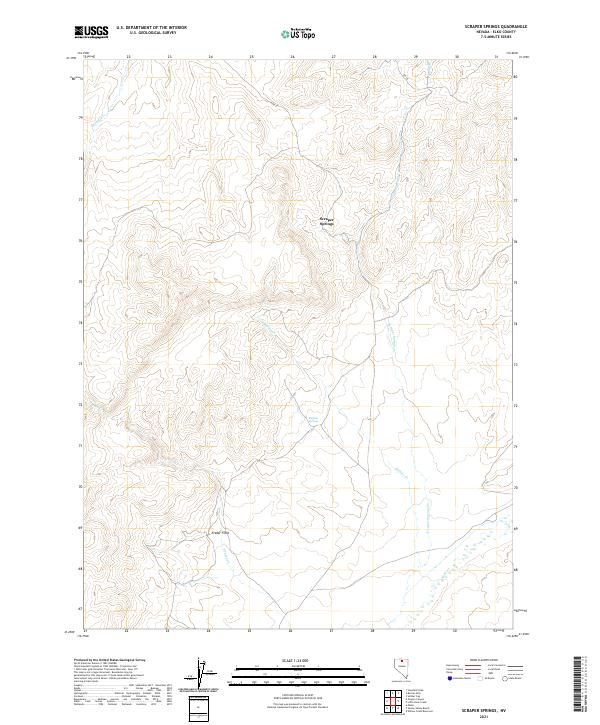 US Topo 7.5-minute map for Scraper Springs NV