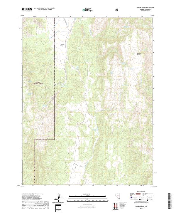 US Topo 7.5-minute map for Segura Ranch NV