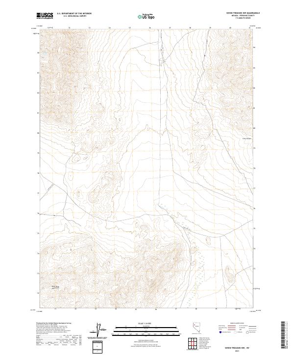 US Topo 7.5-minute map for Seven Troughs NW NV