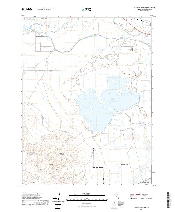 US Topo 7.5-minute map for Sheckler Reservoir NV