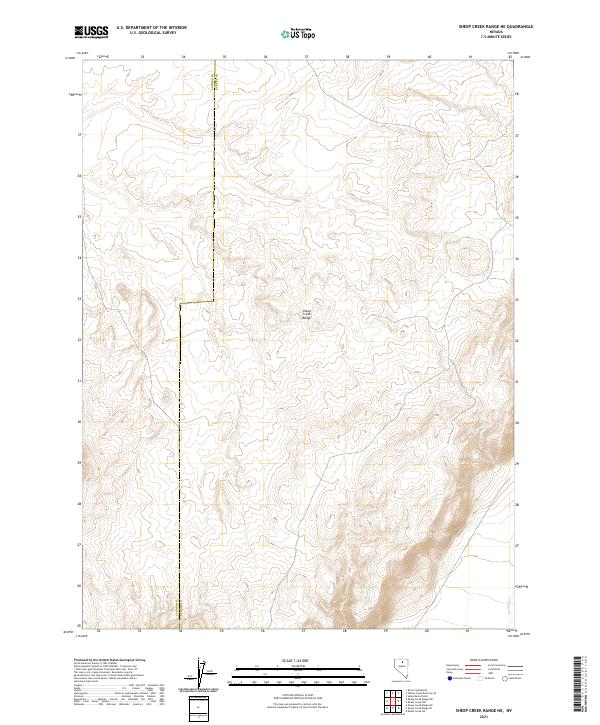 US Topo 7.5-minute map for Sheep Creek Range NE NV