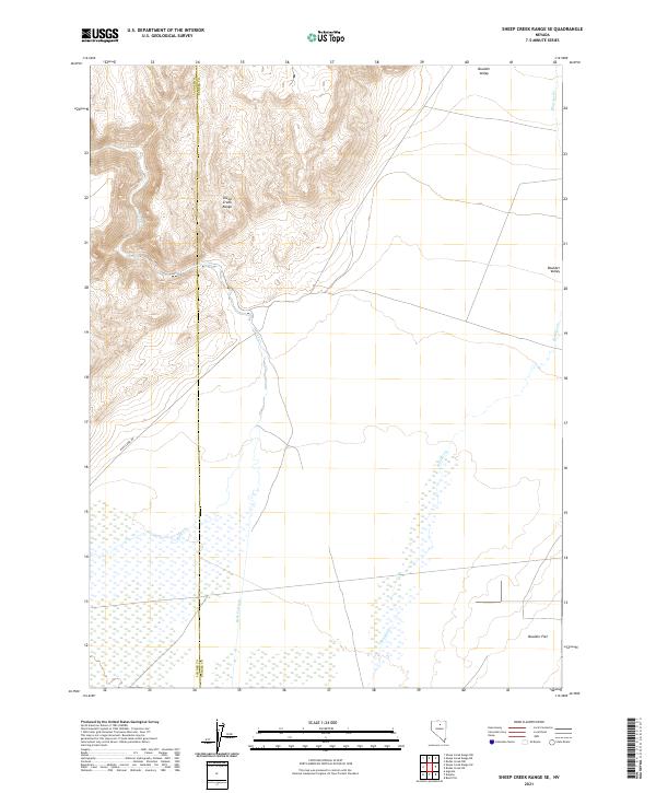 US Topo 7.5-minute map for Sheep Creek Range SE NV