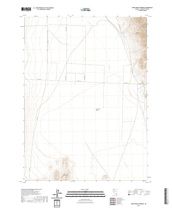 US Topo 7.5-minute map for Sheep Ranch Springs NV