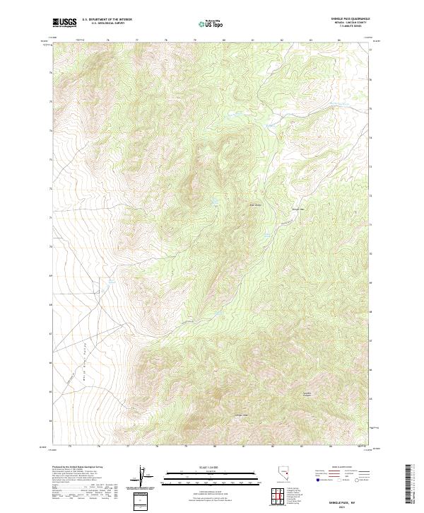 US Topo 7.5-minute map for Shingle Pass NV