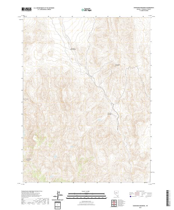 US Topo 7.5-minute map for Shoshone Meadows NV