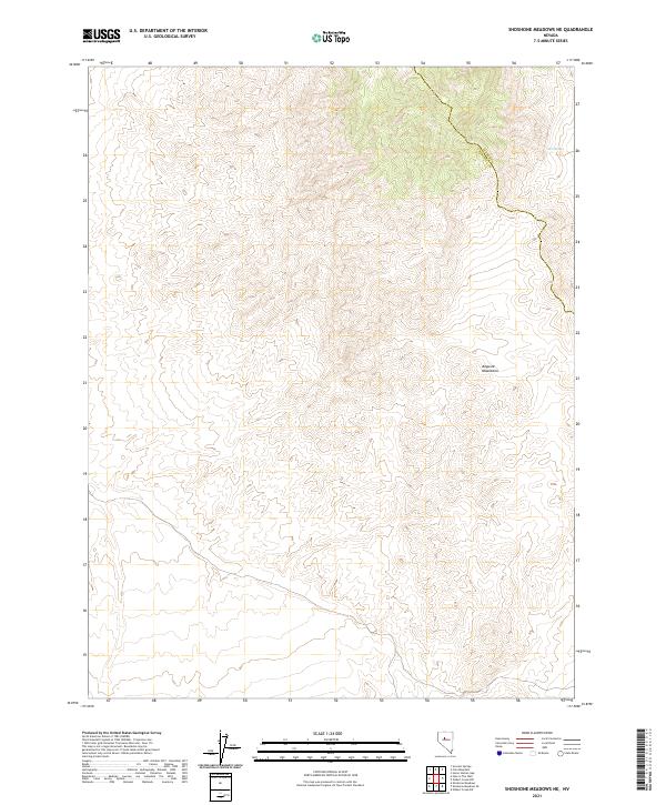 US Topo 7.5-minute map for Shoshone Meadows NE NV