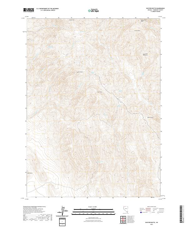 US Topo 7.5-minute map for Shyster Butte NV