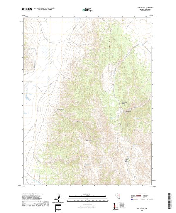 US Topo 7.5-minute map for Silo Canyon NV