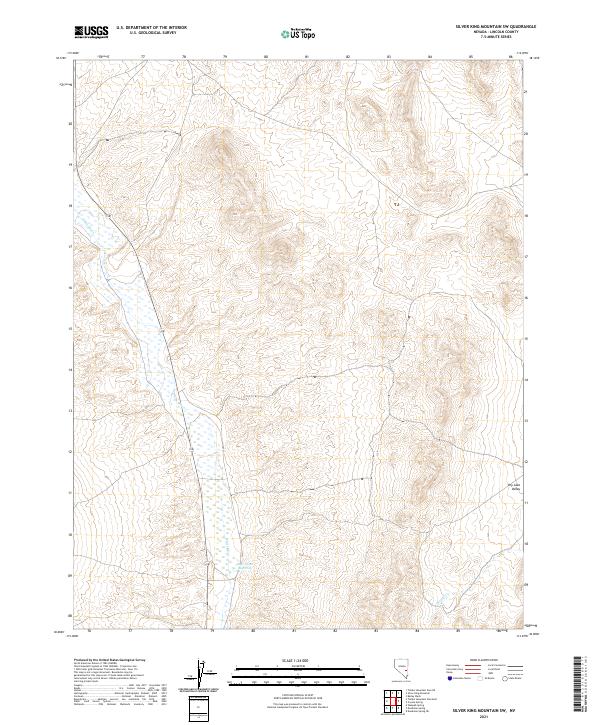 US Topo 7.5-minute map for Silver King Mountain SW NV