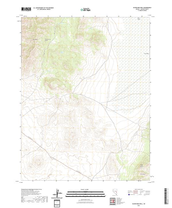 US Topo 7.5-minute map for Silver King Well NV