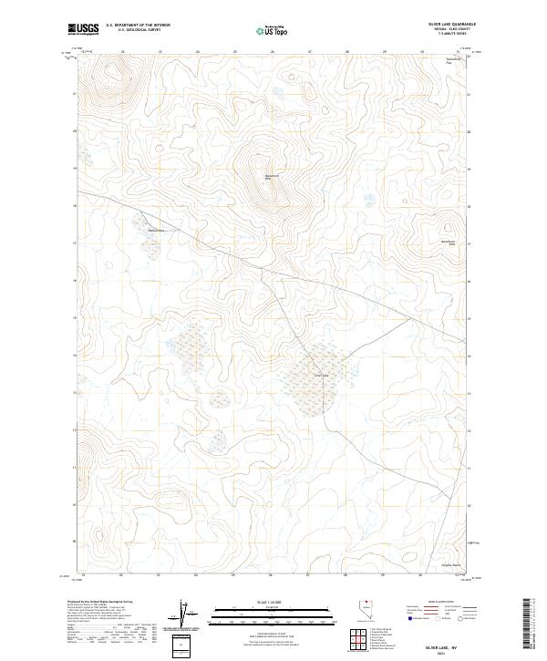 US Topo 7.5-minute map for Silver Lake NV