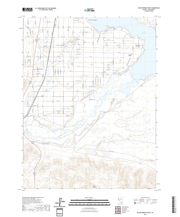 US Topo 7.5-minute map for Silver Springs South NV