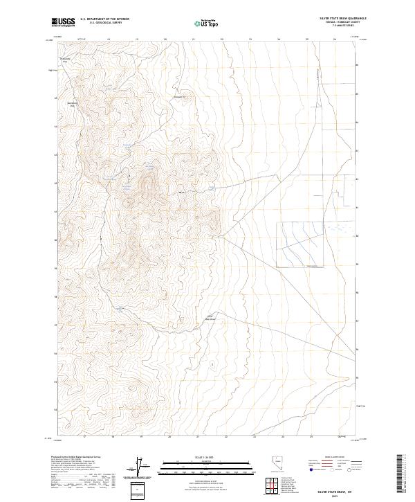 US Topo 7.5-minute map for Silver State Draw NV