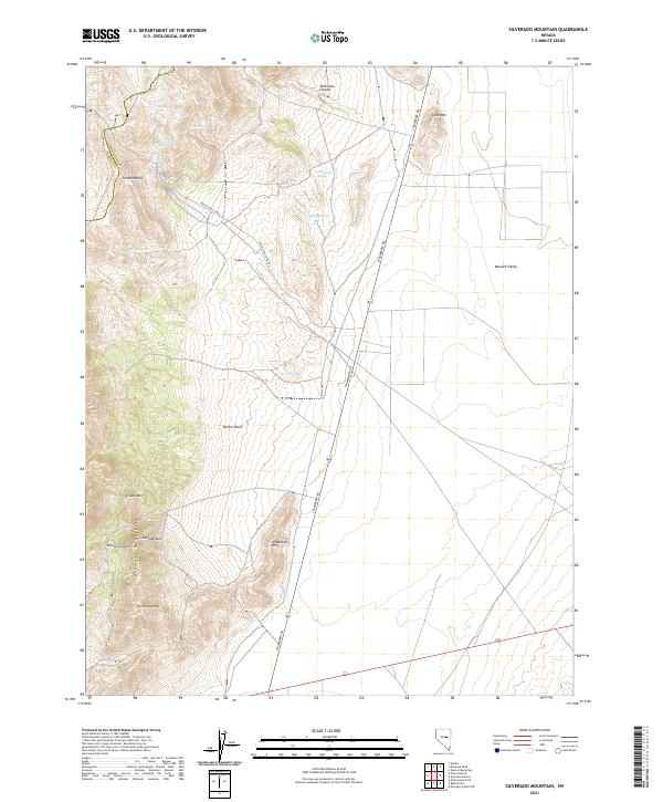 US Topo 7.5-minute map for Silverado Mountain NV