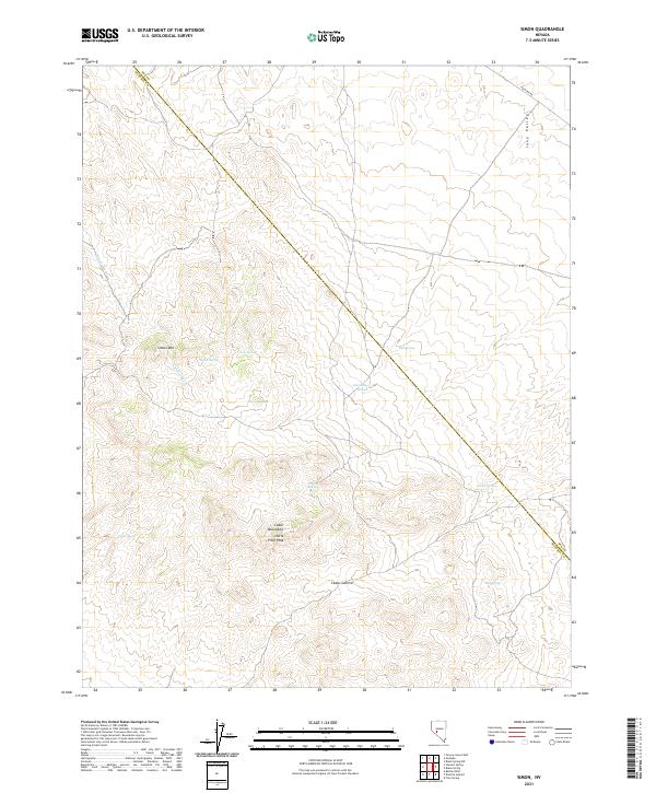 US Topo 7.5-minute map for Simon NV