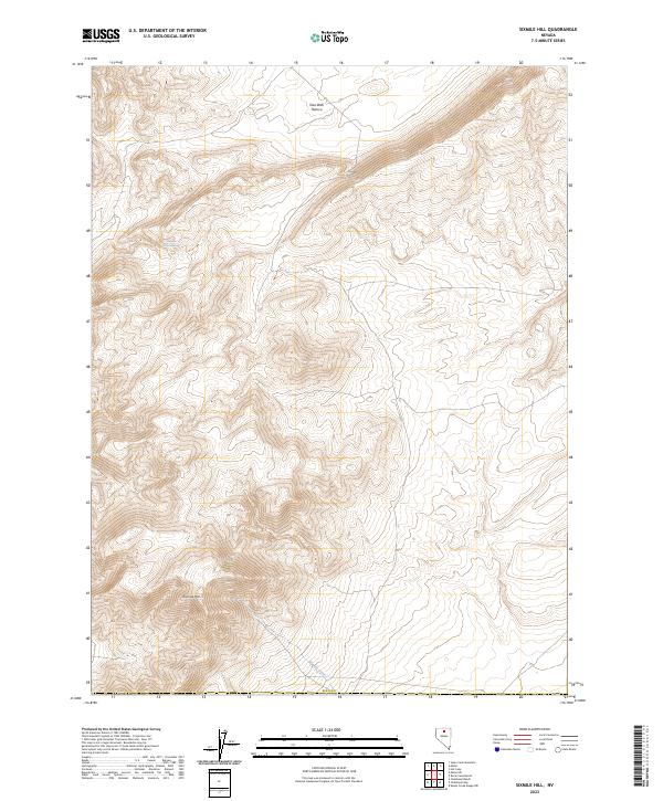 US Topo 7.5-minute map for Sixmile Hill NV