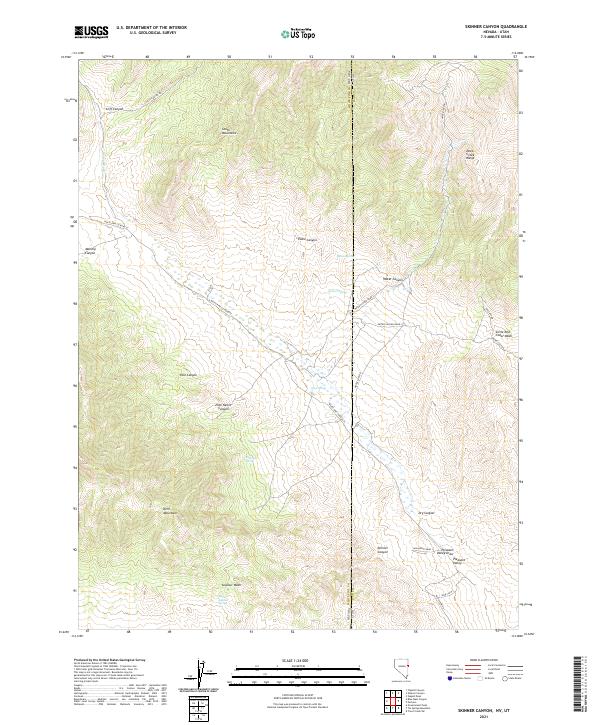 US Topo 7.5-minute map for Skinner Canyon NVUT