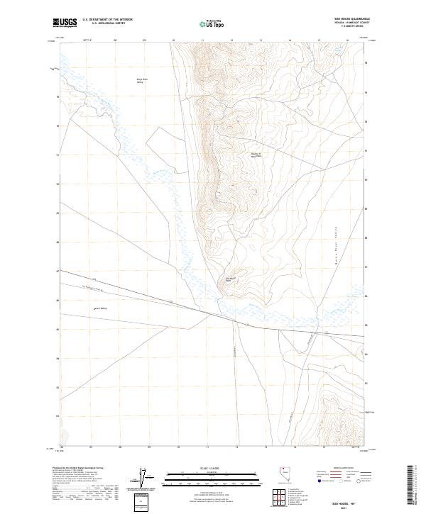 US Topo 7.5-minute map for Sod House NV