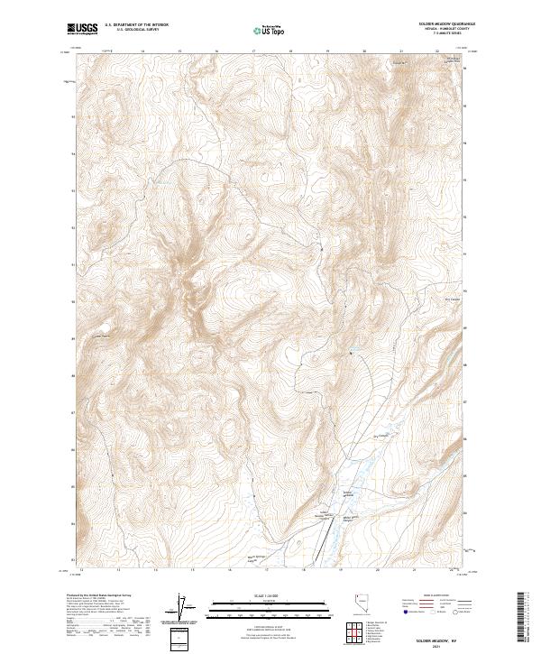 US Topo 7.5-minute map for Soldier Meadow NV