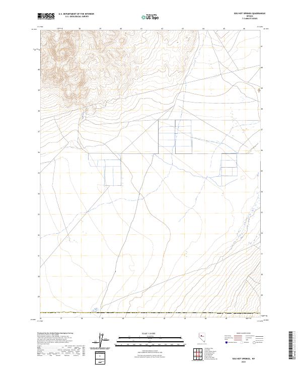 US Topo 7.5-minute map for Sou Hot Springs NV