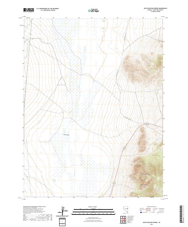 US Topo 7.5-minute map for South Bastian Spring NV